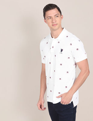 U S Polo Assn Heritage Print Polo Shirt