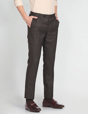 Arrow Hudson Tailored Regular Fit Dobby Formal Trousers