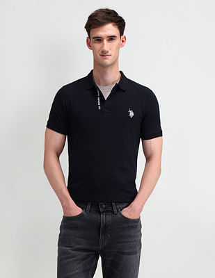 U S Polo Assn Denim Co Muscle Fit Solid Polo Shirt