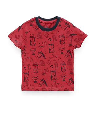 U S Polo Assn Kids Boys Graphic Print Cotton T-Shirt