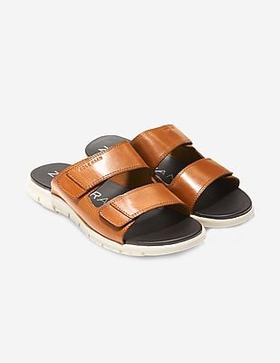 Buy Cole Haan Men Brown ZERØGRAND Multi Strap Slide Sandals  display picture 2