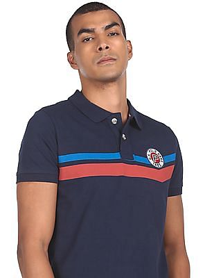 U S Polo Assn Denim Co Striped Cotton Polo Shirt