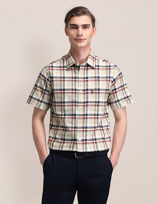 U S Polo Assn Tailored Fit Checked Shirt