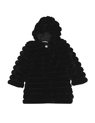 U S Polo Assn Kids Textured Hooded Jacket