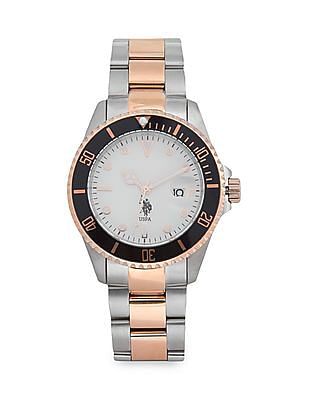us polo assn stainless steel watch