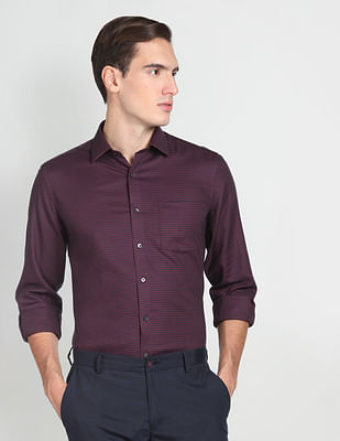 Arrow Houndstooth Manhattan Slim Fit Formal Shirt