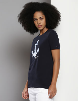 Buy Tommy Hilfiger Anchor Print Cotton T-Shirt - NNNOW.com Buy Tommy Hilfiger Anchor Print Cotton T-Shirt - NNNOW.com