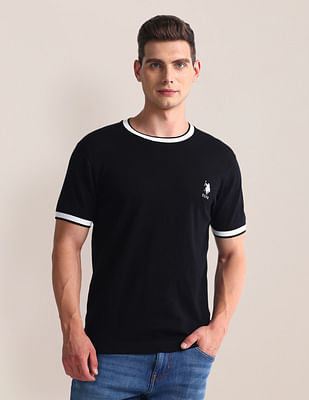 U S Polo Assn Tipped Neck Slim T-Shirt