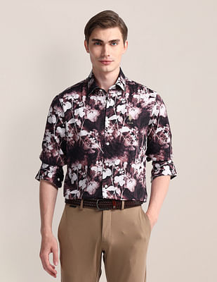 U S Polo Assn Tailored Fit Floral Print Shirt