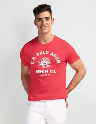 U S Polo Assn Denim Co Brand Print Crew Neck T-Shirt