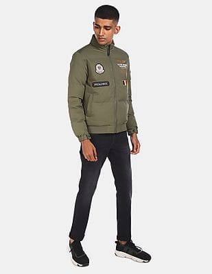 Buy Flying Machine Men Olive High Neck 