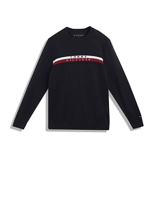 Tommy Hilfiger Kids Boys Brand Stripe Sweater