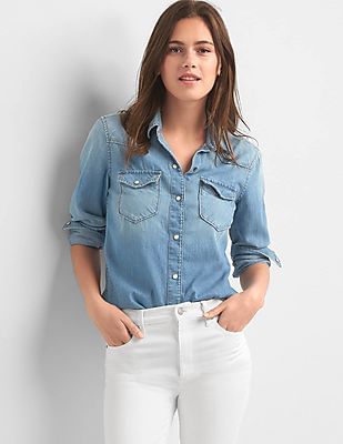 gap ladies denim shirt