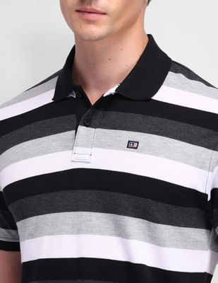 Buy Arrow Sport Horizontal Striped Regular Polo Shirt