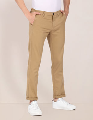 U S Polo Assn Denver Slim Fit Solid Casual Trousers