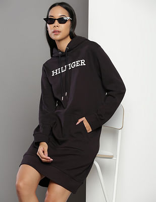 Tommy Hilfiger Brand Embroidered Sweatshirt Dress