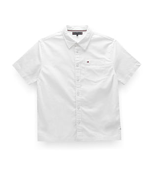 Tommy Hilfiger Kids Boys Solid Oxford Shirt