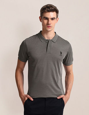 U S Polo Assn Patterned Collar Slim Fit Polo Shirt