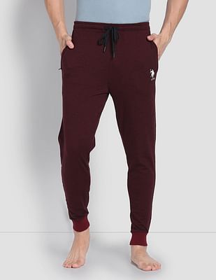 burgundy polo joggers