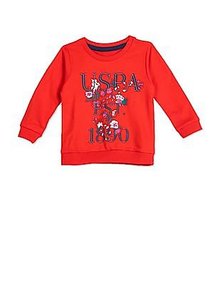 U S Polo Assn Kids Crew Neck Heathered Sweatshirt