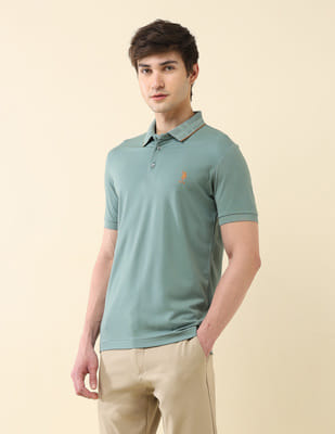 Buy U.S. Polo Assn. Solid Slim Fit Gentlemans Club Polo Shirt