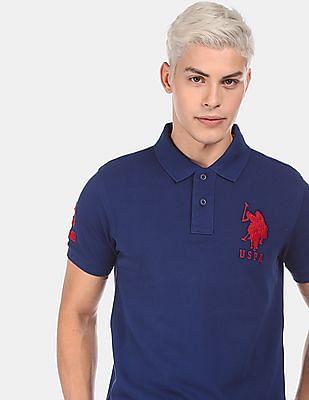 U S Polo Assn Standard Fit Pique Polo Shirt