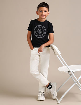 U S Polo Assn Kids Boys Regular fit White Jeans