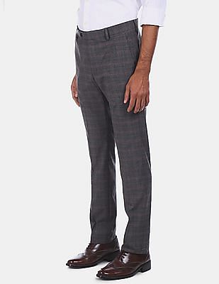 Suit trousers Skinny Fit  Dark greyChecked  Men  HM IN