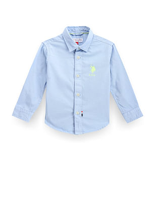 U S Polo Assn Kids Boys Solid Cotton Shirt