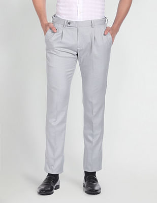 Arrow Patterned Dobby Formal Trousers