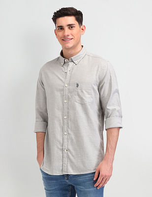 U S Polo Assn Denim Co Textured Slim Fit Shirt