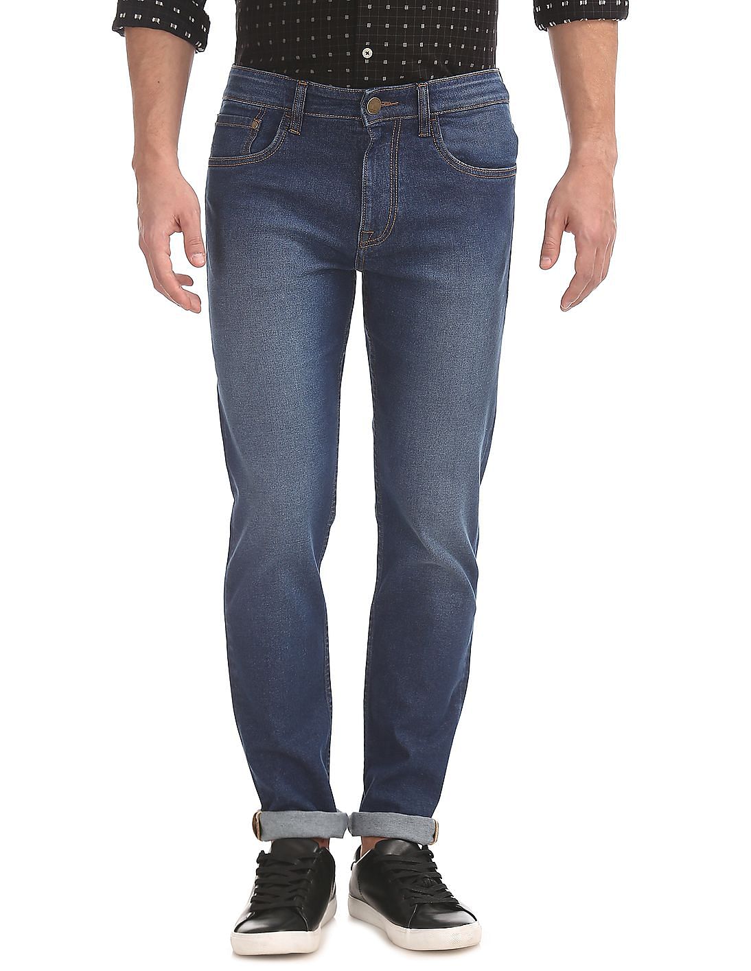 Buy AD by Arvind Slim Fit Stretch Jeans - NNNOW.com