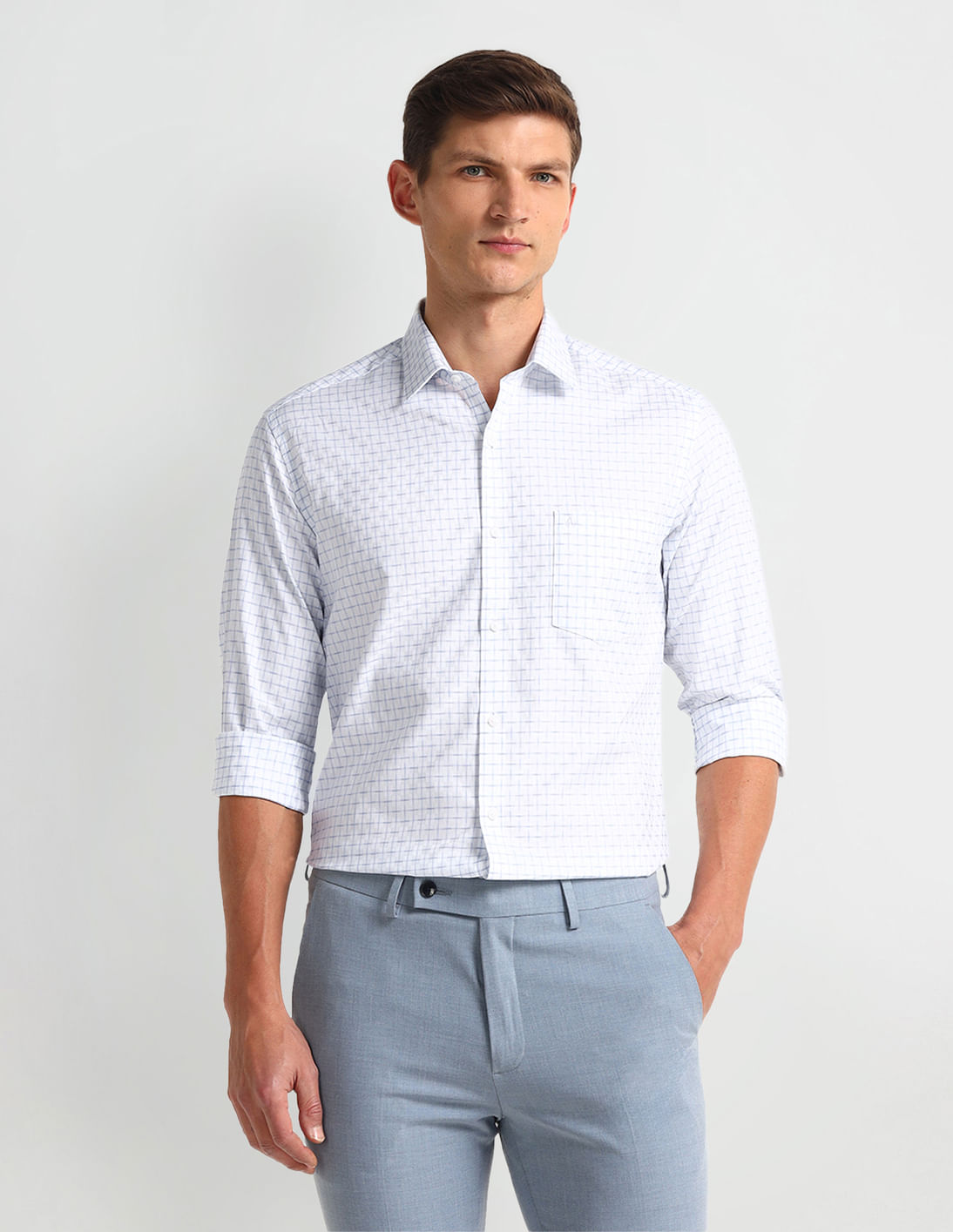 Buy Arrow Windowpane Checked Dobby Shirt - NNNOW.com Buy Arrow Windowpane Checked Dobby Shirt - NNNOW.com