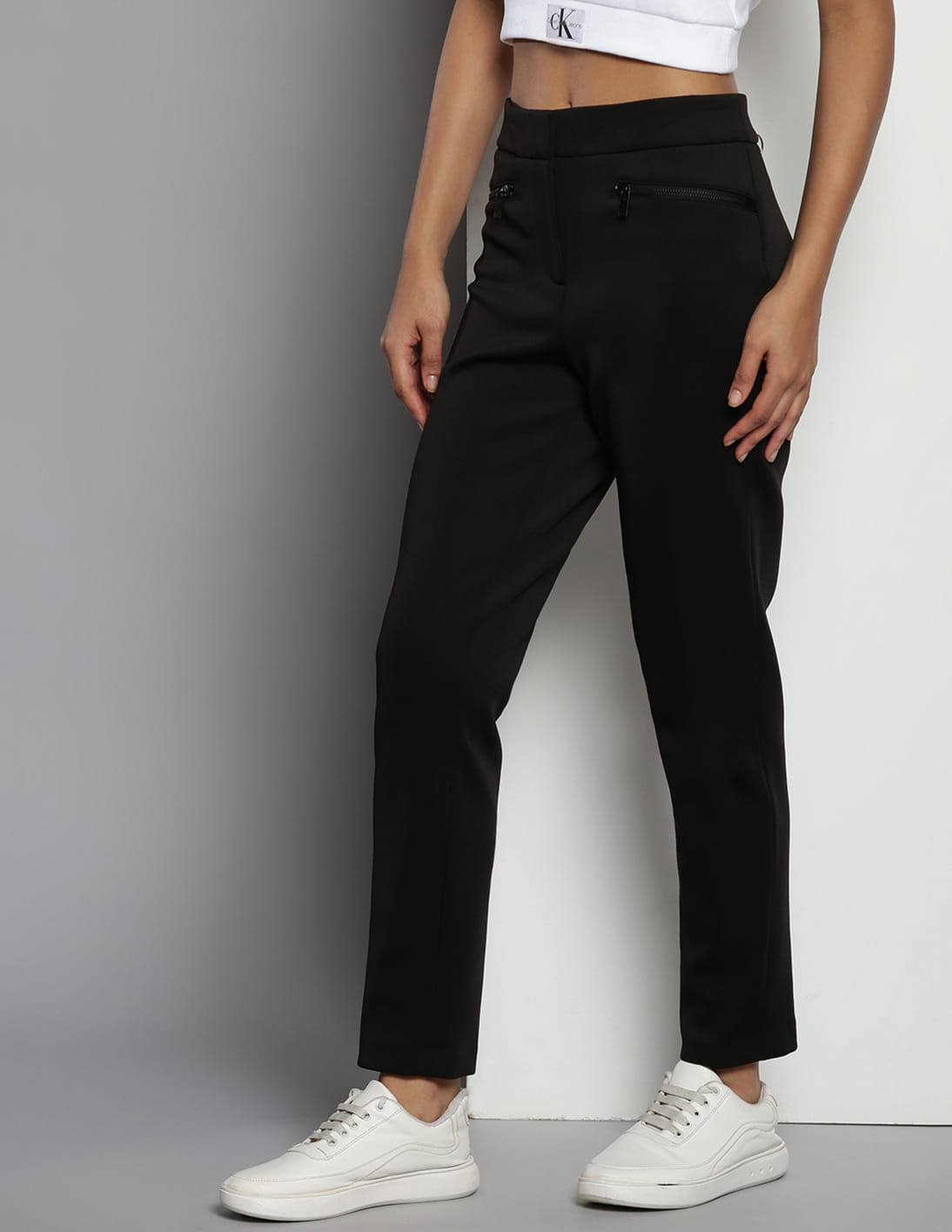 Buy Calvin Klein Straight Leg Zipper Pants - NNNOW.com