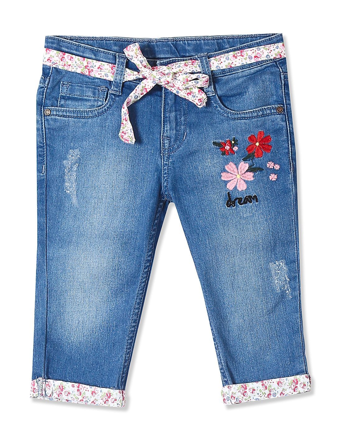 denim capris for girls
