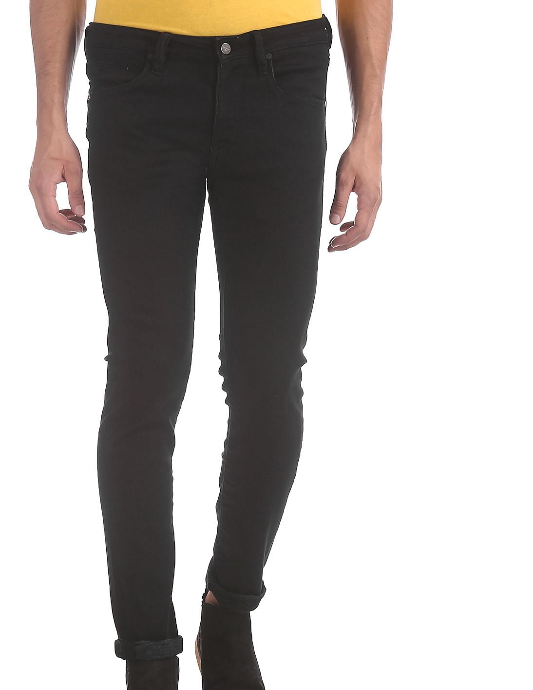 Buy Men Black Jackson Skinny Fit Rinsed Jeans online at NNNOW.com