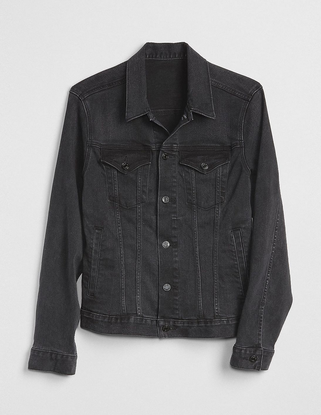 Buy GAP Men Men Black Soft Wear Icon Denim Jacket NNNOW