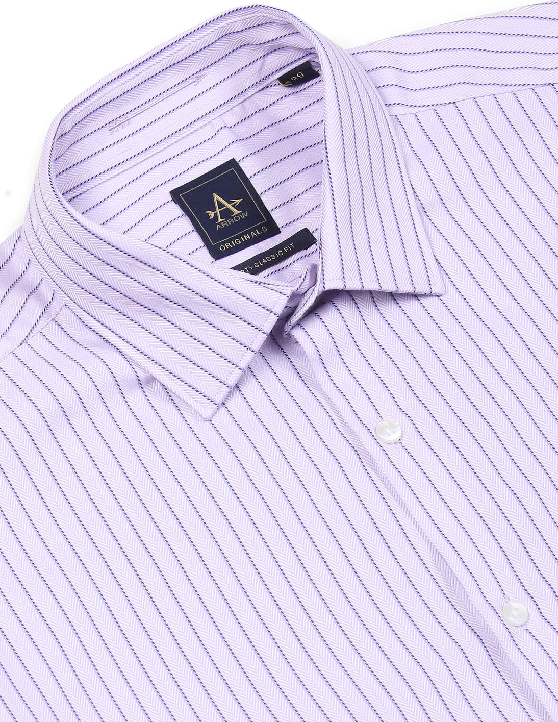 Buy Arrow Classic Fit Vertical Striped Shirt - NNNOW.com