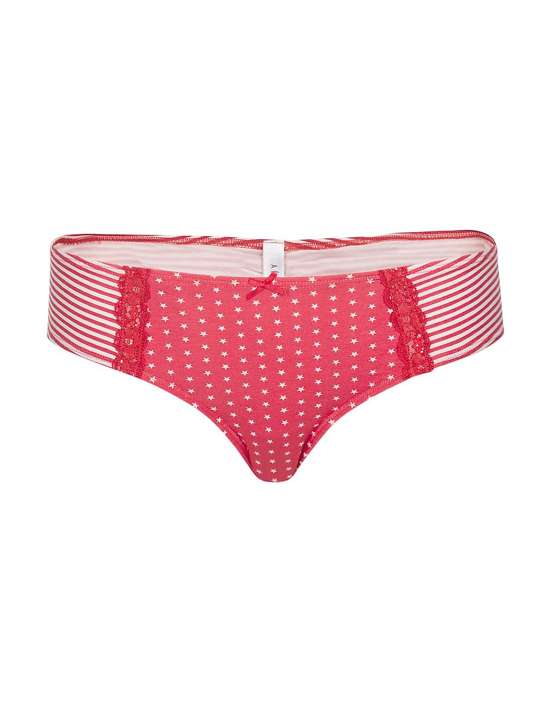 Buy Aeropostale Printed Lace Trim Panties - NNNOW.com