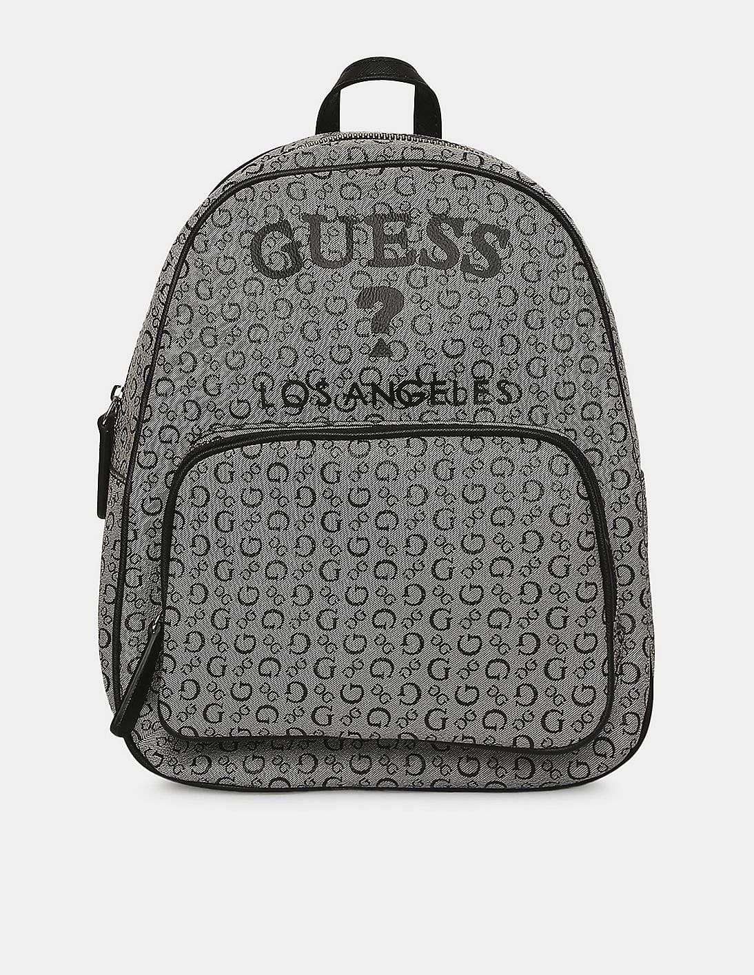 Buy GUESS Women Black And Grey Millington Dome Backpack - NNNOW.com