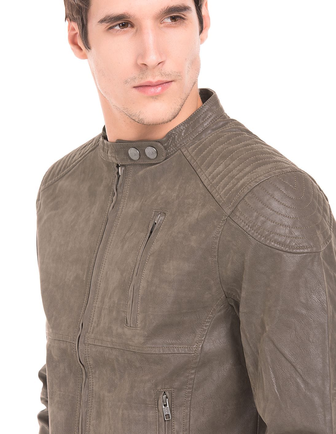 Buy Flying Machine Panelled Biker Jacket - NNNOW.com