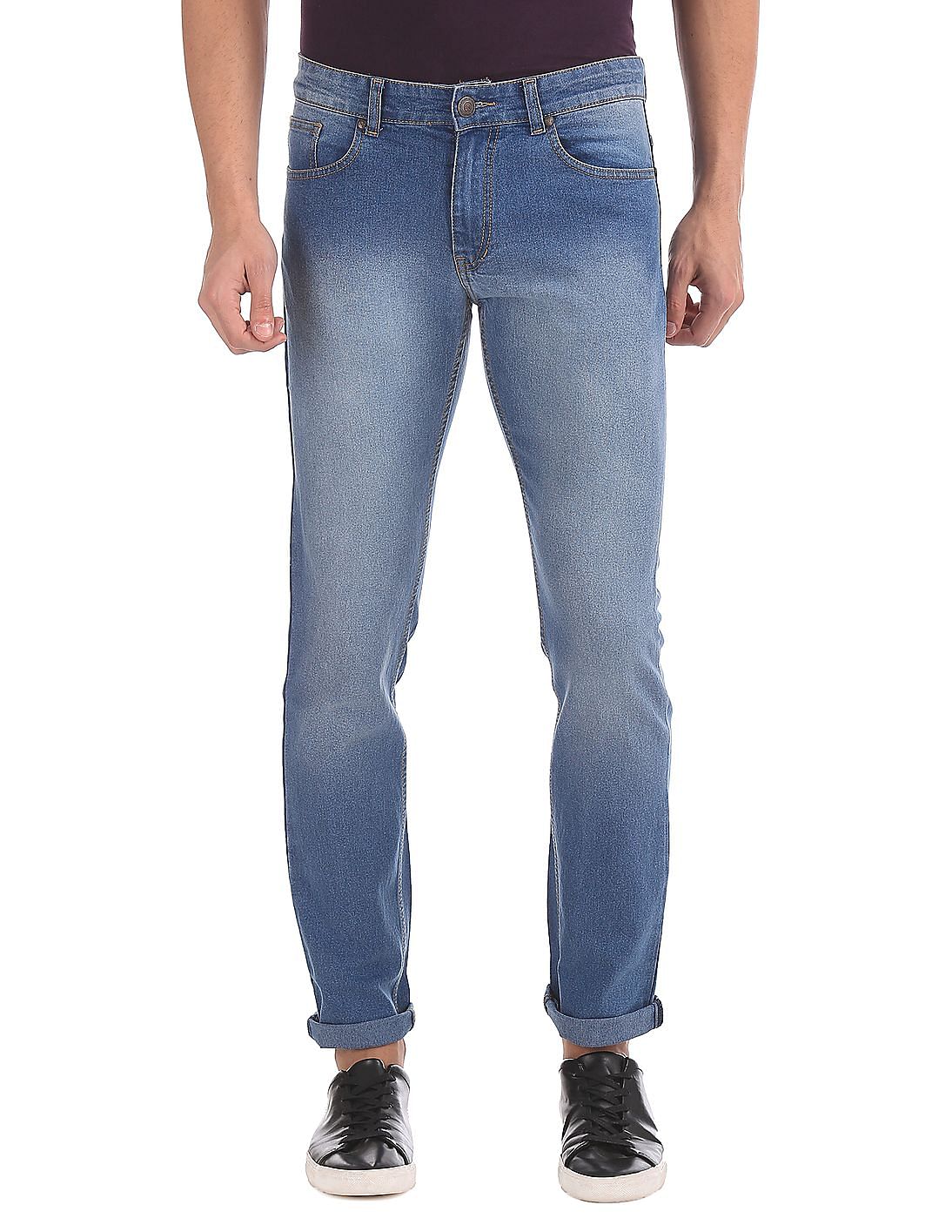 Buy Newport Exclusive Men Slim Fit Stone Wash Jeans - NNNOW.com