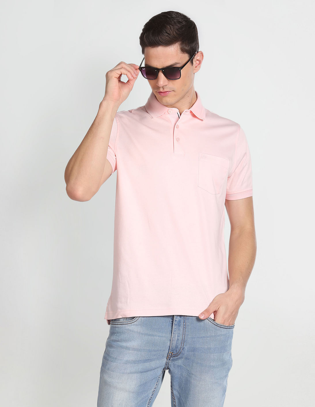 Buy Arrow Mercerised Cotton Solid Polo Shirt - NNNOW.com