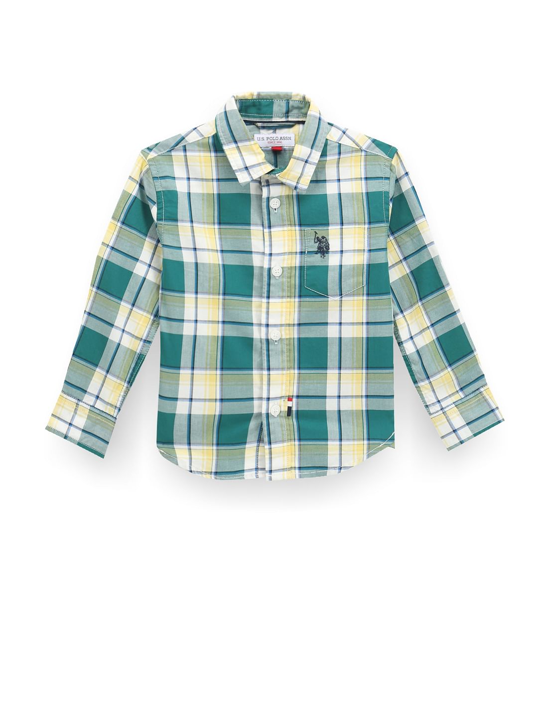 Buy U.S. Polo Assn. Kids Boys Pure Cotton Plaid Shirt - NNNOW.com