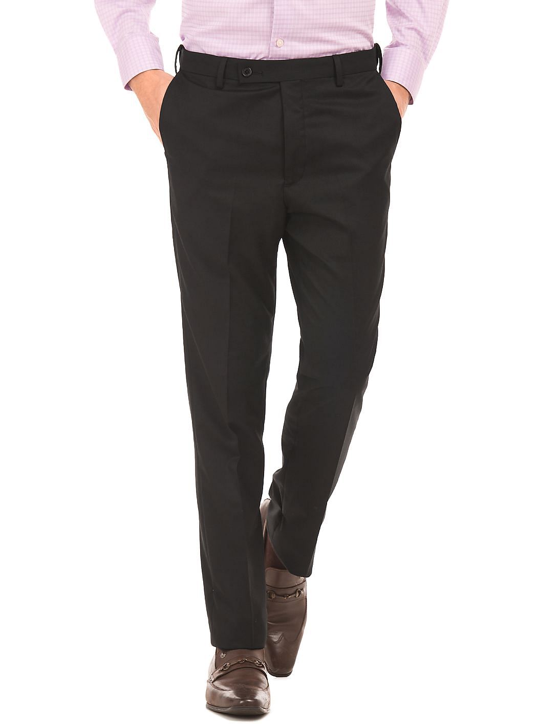 Buy Arrow Men Beige Smart Regular Fit Solid Formal Trousers  Trousers for  Men 2154695  Myntra