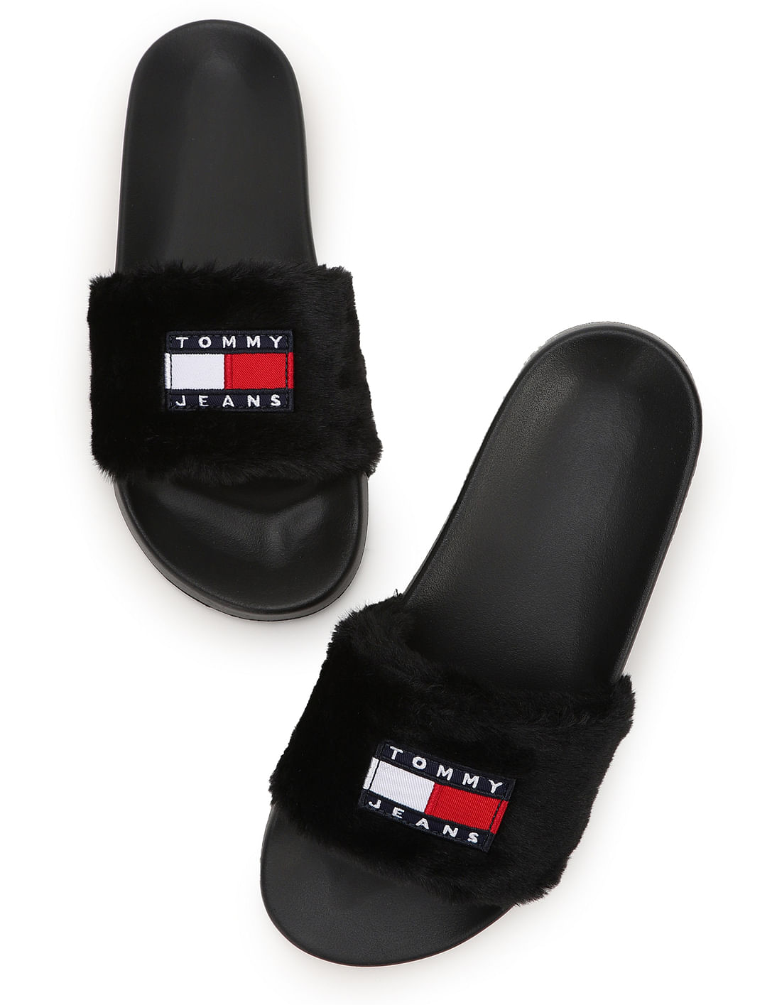 Buy Tommy Hilfiger Women Fur Pool Slides NNNOW