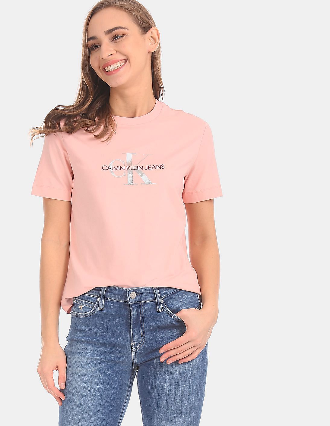 pink calvin klein shirt