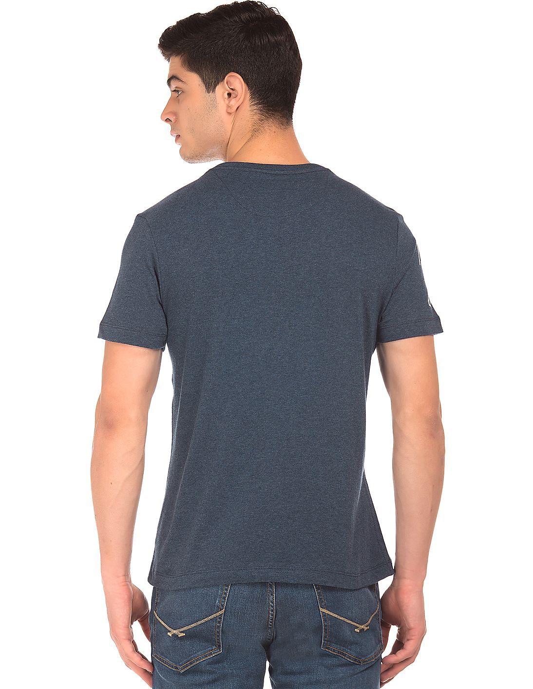 Short Sleeve Staple Tri-Blend V-Neck Tee Shirt 