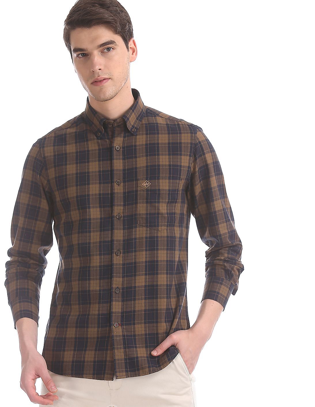 Buy Arrow Sports Slim Fit Button Down Shirt - NNNOW.com