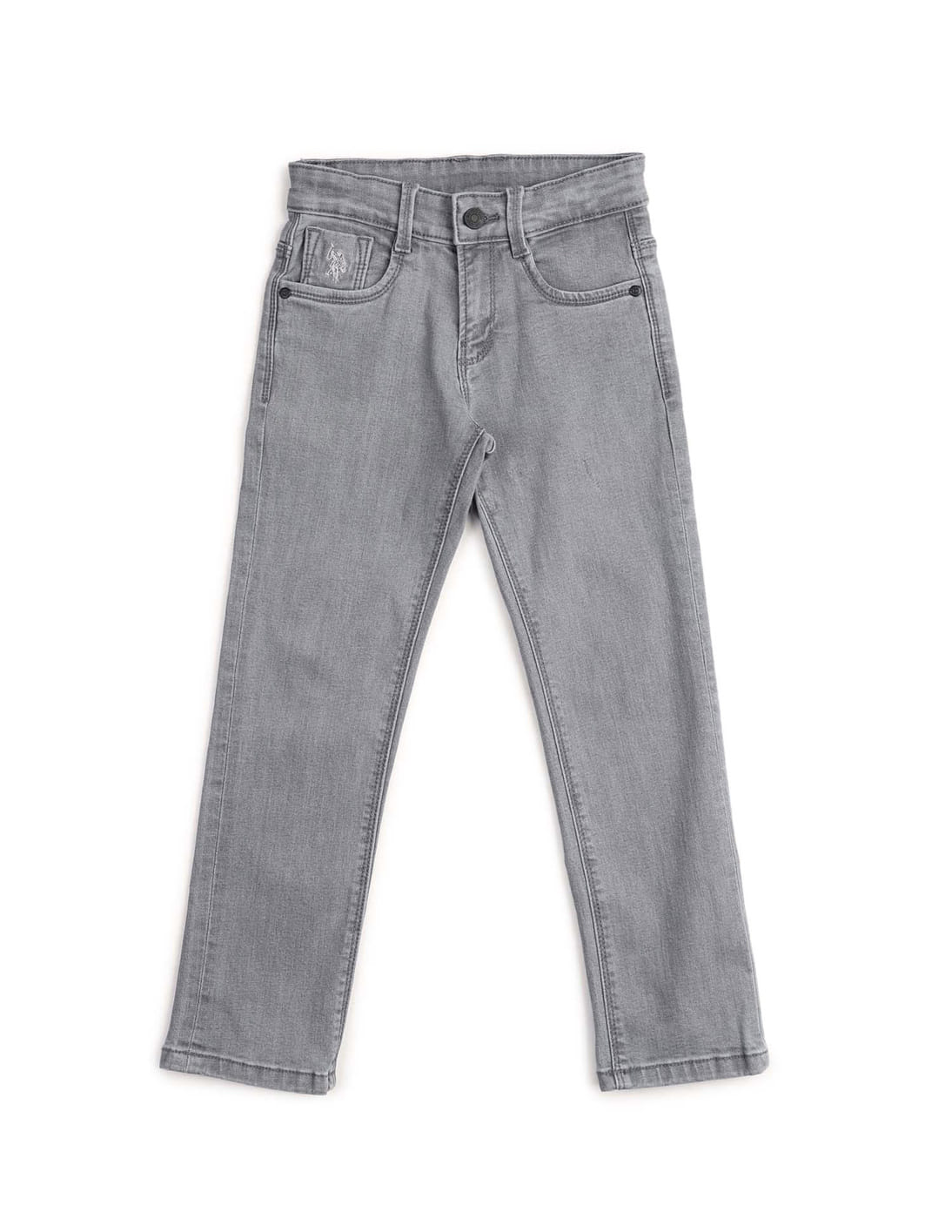 Buy U.S. Polo Assn. Kids Boys Relaxed Fit Grey Jeans - NNNOW.com